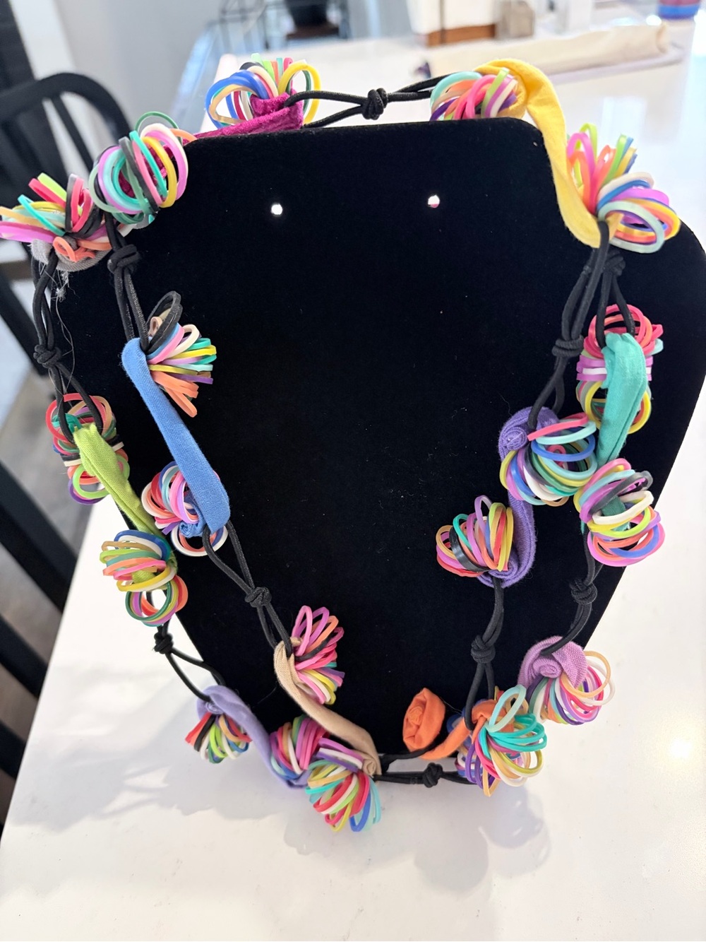 Colorful Multicolor Knot Necklace